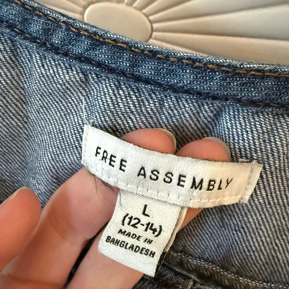 Madewell Dark Blue Denim Button-Front Tank Dress - Picture 4 of 5